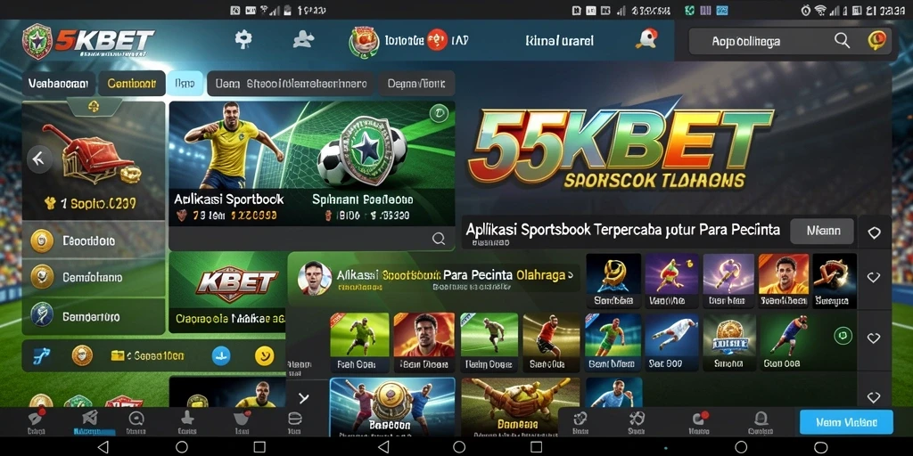 Screenshot gameplay dari 55KBET menampilkan taruhan olahraga yang mendebarkan.