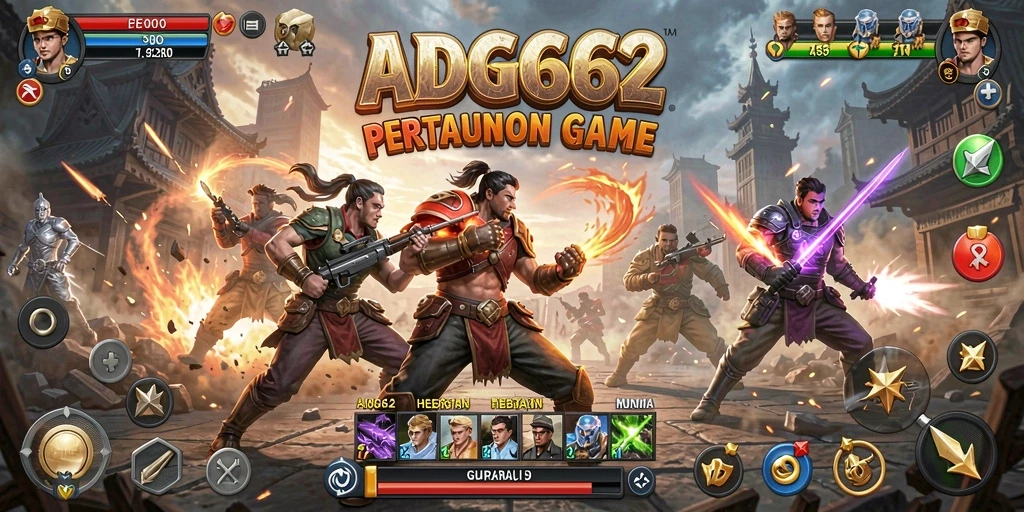 Screenshot gameplay ADG62 menampilkan seru dan aksi pertarungan yang mendebarkan.
