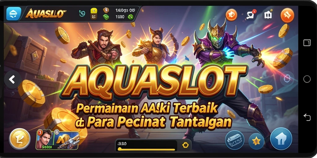 Tampilan gameplay AQUASLOT yang penuh aksi dan variasi tantangan.