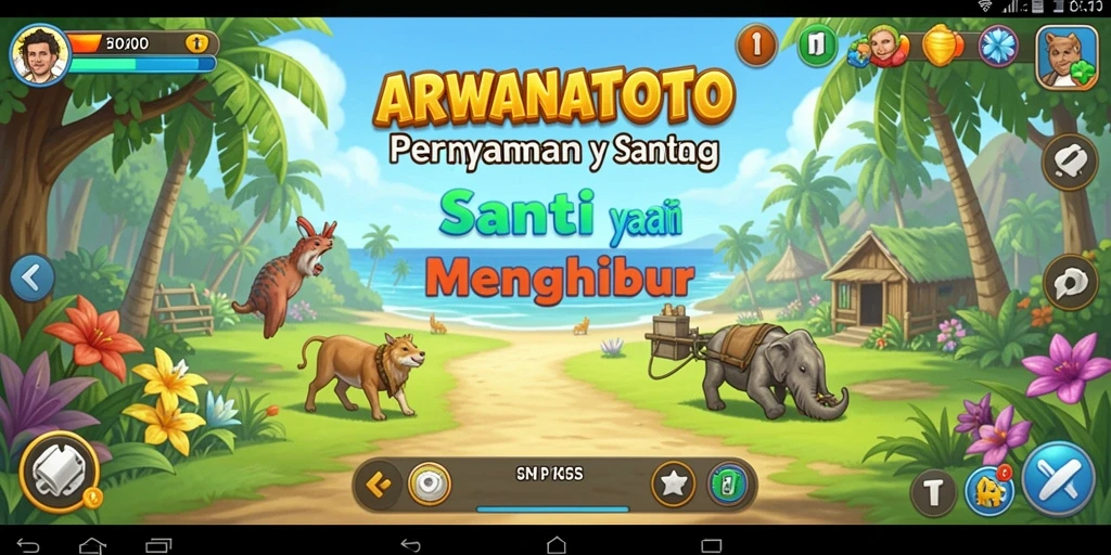 Tampilan gameplay ARWANATOTO yang menyenangkan dan interaktif.