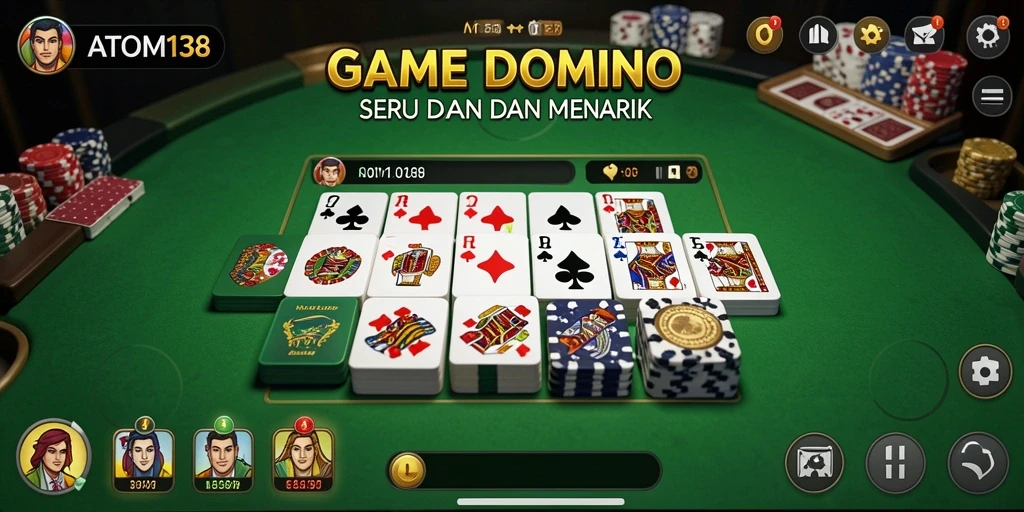 Tampilan gameplay domino yang seru dan interaktif.
