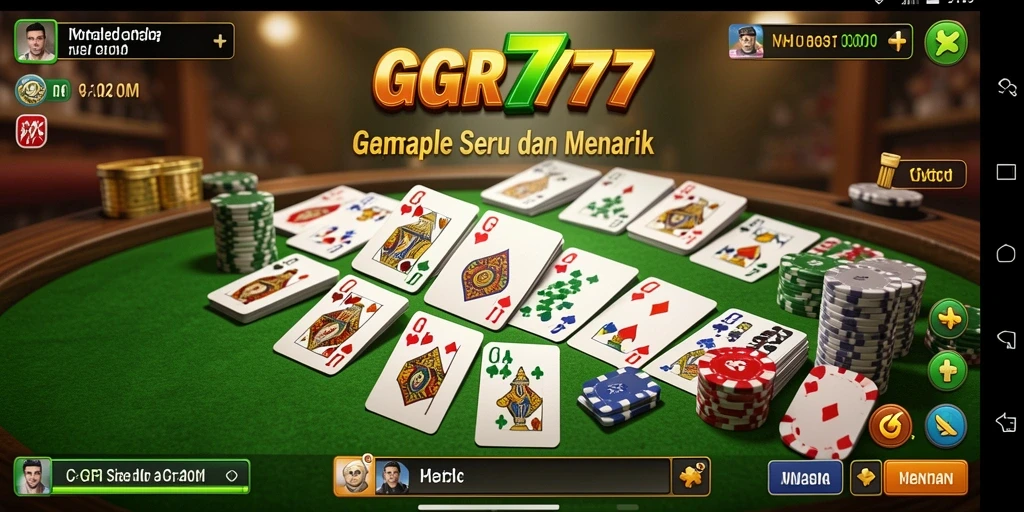 Menampilkan gameplay Gaple yang seru dan interaktif.