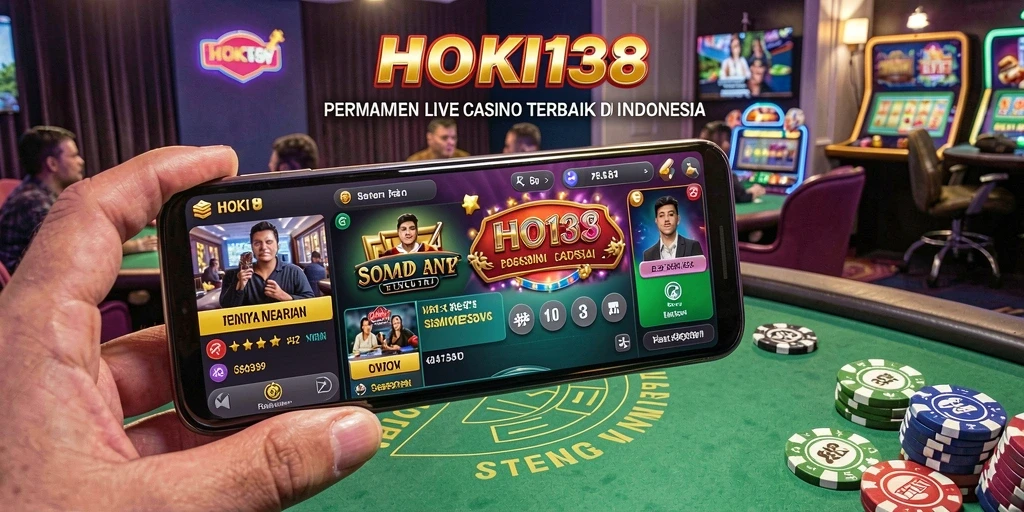 Screenshot gameplay HOKI138 dengan dealer langsung dan permainan kasino yang seru.