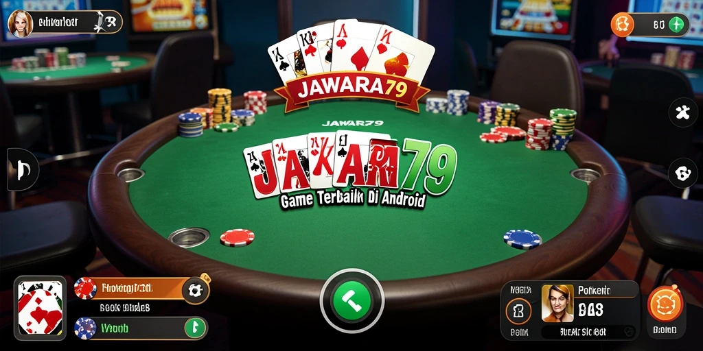 Screenshot gameplay JAWARA79 menampilkan suasana permainan Poker yang mendebarkan.