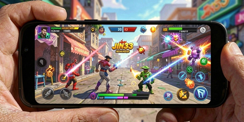 Tampilan gameplay seru dari JIN33 yang memikat.