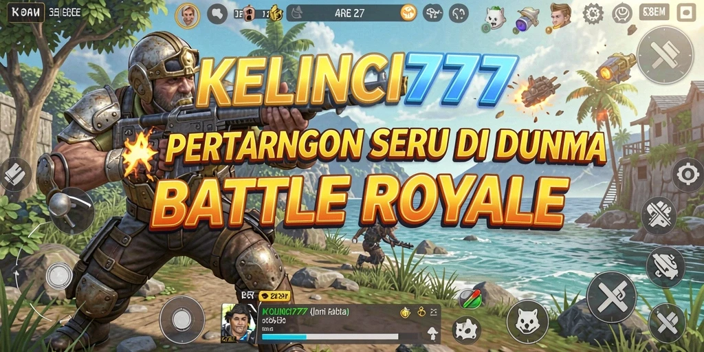 Tampilan gameplay KELINCI777 yang menarik di tengah pertempuran Battle Royale.