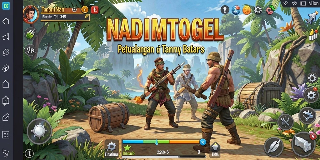 Screenshot gameplay NADIMTOGEL menunjukkan eksplorasi dunia yang menakjubkan.