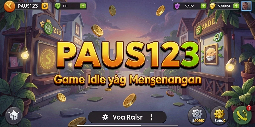 Tangkapan layar utama PAUS123 yang menunjukkan gameplay Idle yang seru.