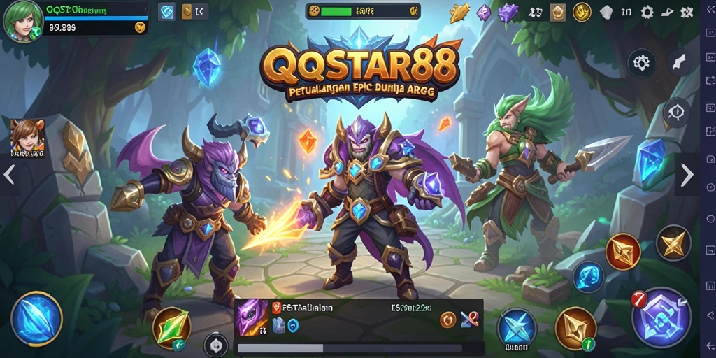 Tangkapan layar gameplay QQSTAR88 yang menampilkan aksi seru dalam pertempuran.