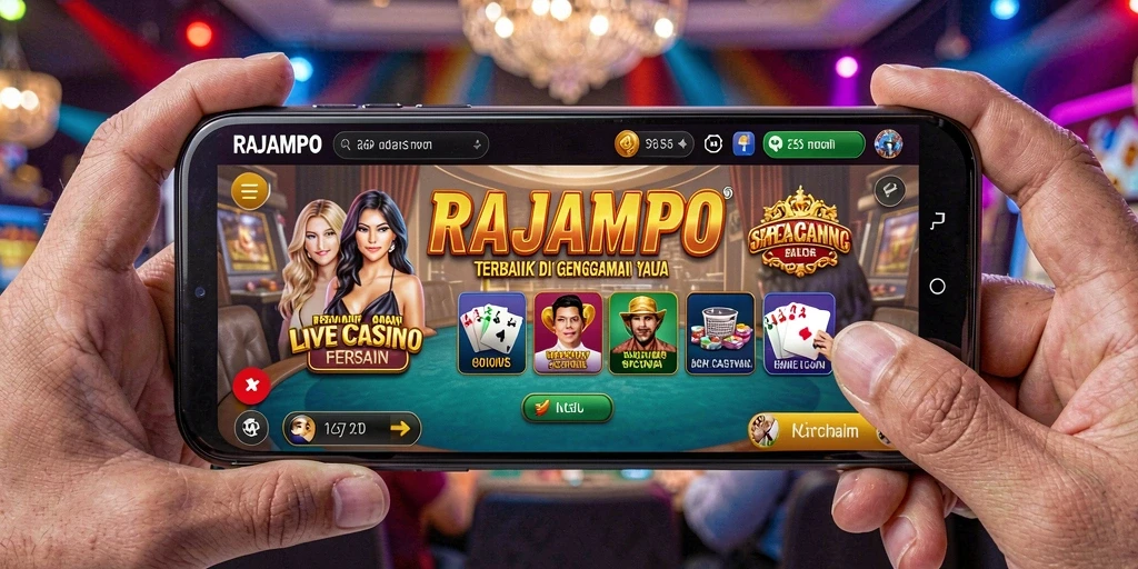 Tampilan live dealer yang menawan dalam gameplay RAJAMPO.