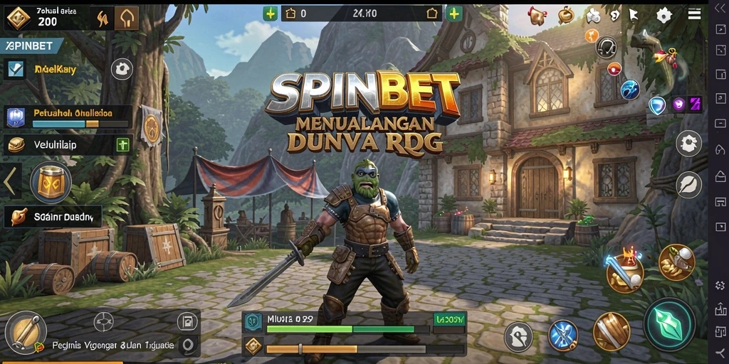 Tangkapan layar utama SPINBET menampilkan aksi RPG yang seru.