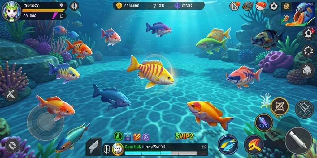 Gameplay seru menembak ikan di SVIP2.