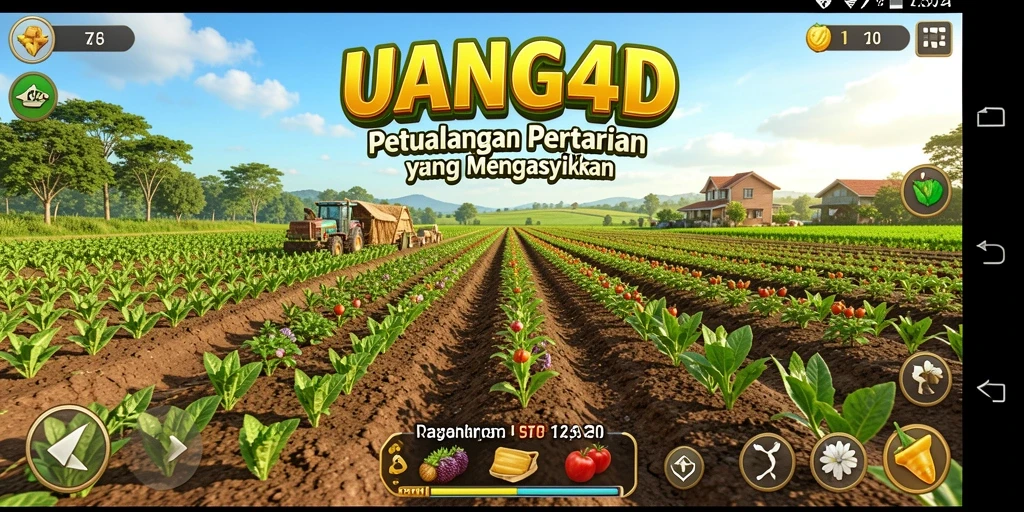 Tampilan gameplay UANG4D yang menampilkan aktivitas pertanian.